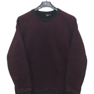 Real Essential Dark Maroon & Black Plain Full Sleeves Sweatshirt | Sweet Jersey