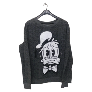 Cropp Black & Grey Donald Duck Printed Full Sleeves Sweatshirt | Sweet Jersey