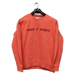 Reserved Peach Orange Text Printed Full Sleeves Sweatshirt | Sweet Jersey