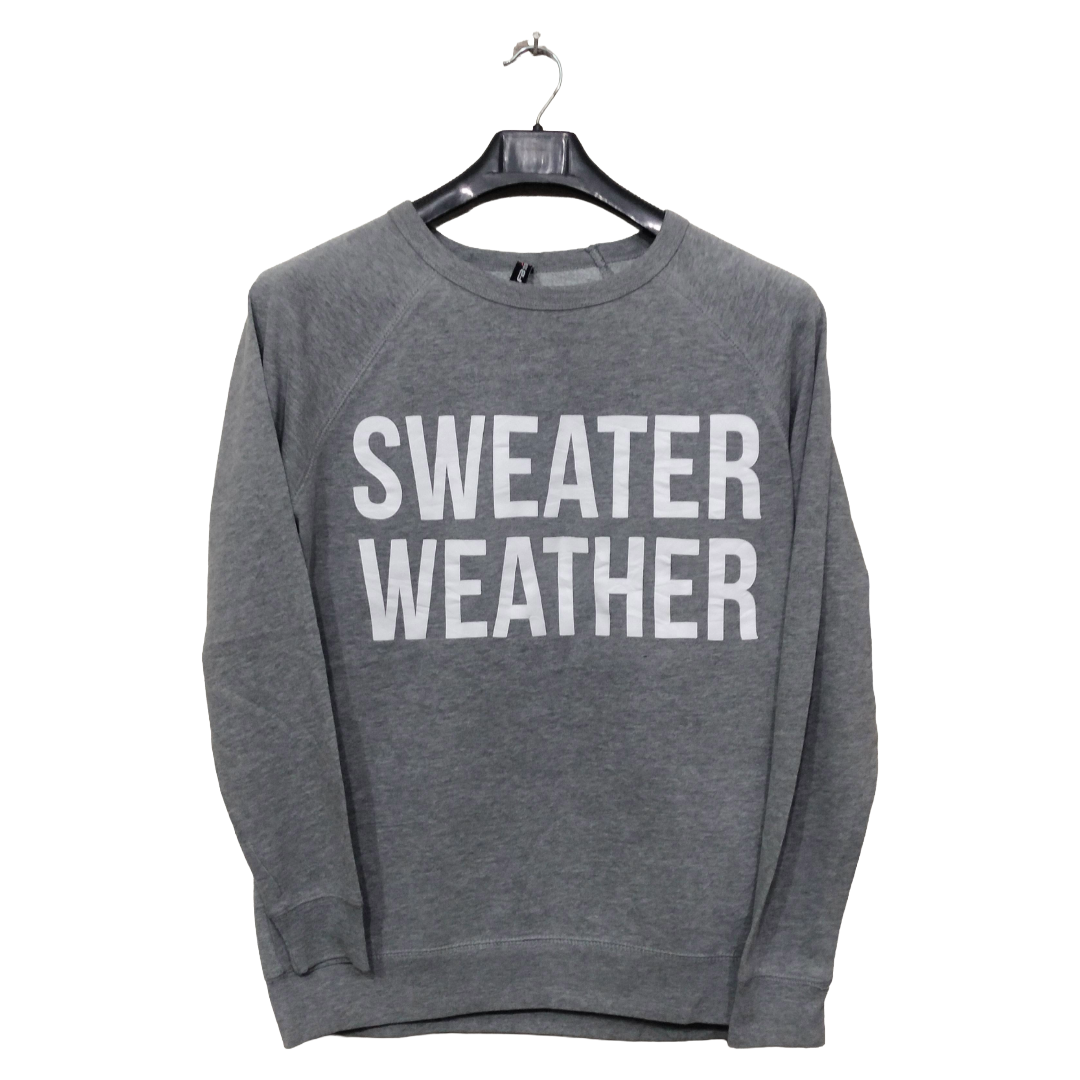 FB Sisters Grey Printed Full Sleeves Sweatshirt | Sweet Jersey