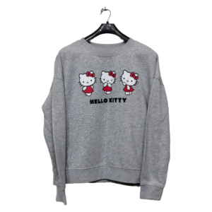 Hello Kitty Grey Printed Full Sleeves Sweatshirt | Sweet Jersey
