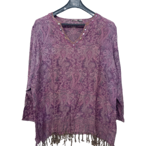 Lunda.Pk Shawl Texture Wide V Neck Kurti | Shawl Fabric