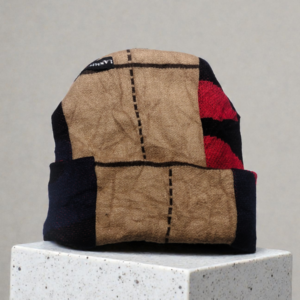 Lunda.Pk Black Red & Brown Beanie | Woolen Fabric