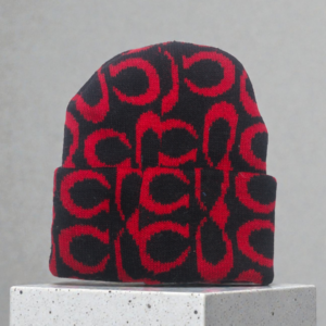 Lunda.Pk Red & Black Beanie | Woolen Fabric