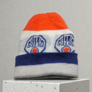 Lunda.Pk Orange White & Blue Beanie | Woolen Fabric