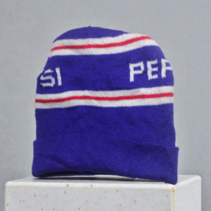 Lunda.PK Blue With White & Red Lines Beanie | Woolen Fabric