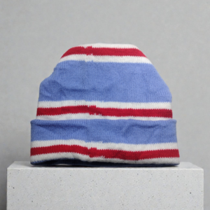 Lunda.Pk Blue With Red & White Lines Beanie | Woolen Fabric