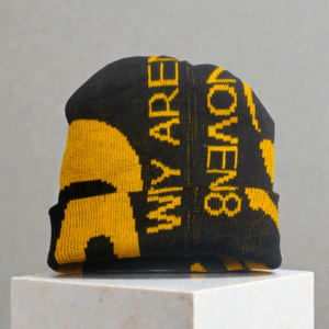 Lunda.PK Black With Yellow Beanie | Woolen Fabric