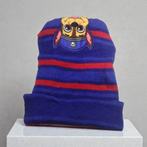 Lunda.PK Blue Red With Cartoon Beanie | Woolen Fabric
