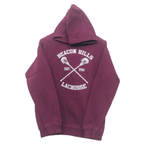 Gildan Maroon Printed Kangaroo Pocket Hoodie | Sweat Jersey