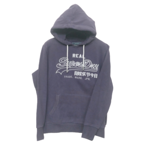 Superdry Purple Embroidered Kangaroo Pocket Hoodie | Sweat Jersey