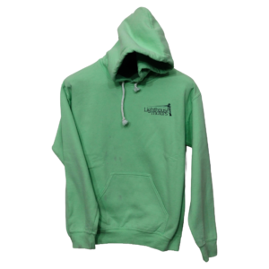Gildan Nice Green Text Printed Kangaroo Pocket Hoodie | Sweat Jersey