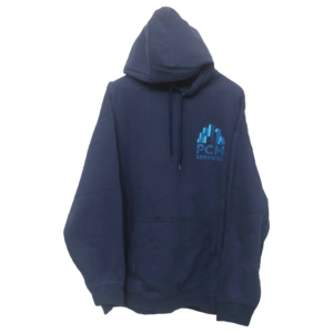 Port Dark Blue Back Printed Kangaroo Pocket Hoodie | Sweat Jersey
