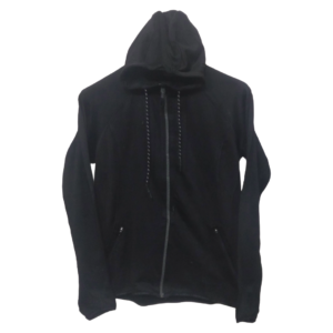 H&M Black Side Zipper Pockets Upper Hoodie | Upper Fabric