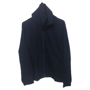 Ambience Dark Blue Kangaroo Pocket Zipper Hoodie | Sweat Jersey