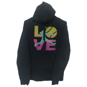 Port Black Printed Kangaroo Pocket Hoodie | Sweat Jersey