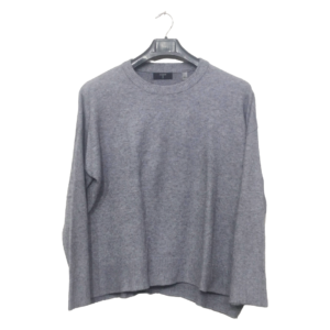 Tahari Grey Plain Side Pleat Sweater | Woolen Fabric | High Quality Premium | Short Length