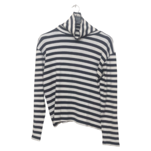 Liz Claiborne Black & White Stripes High Neck | Woolen Jersey | High Quality Premium