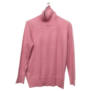 Retrology Pink High Neck Sweater | Jersey Fabric | High Quality Premium