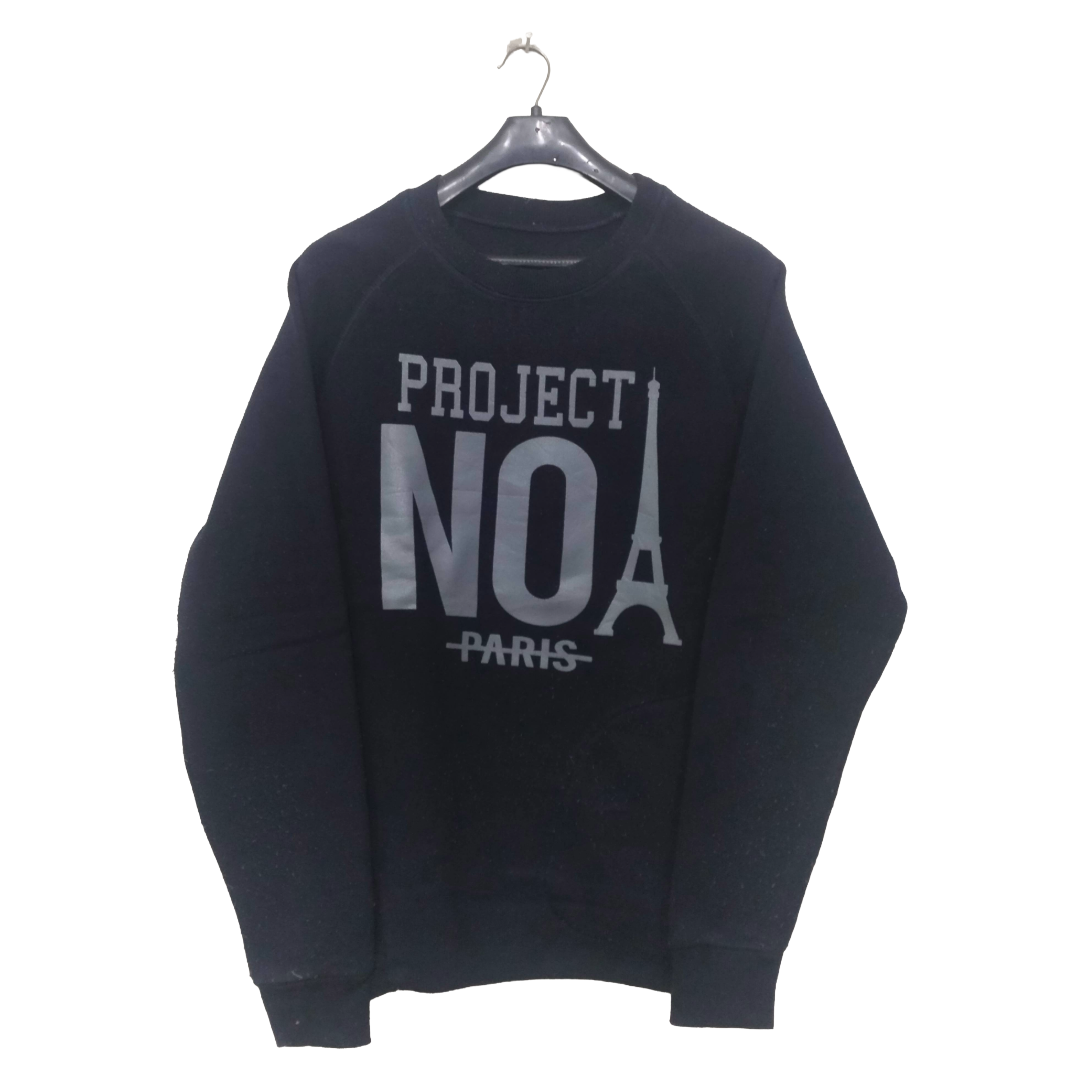 Ambition Fly Navy Blue Printed Side Zipper Style Sweatshirt | Fleece Fabric