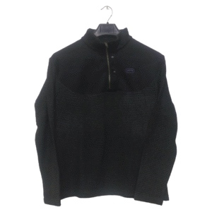 Eco Charcoal Grey With Black Self Texture Sweatshirt | Sweat Jersey