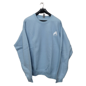 Gildan Sky Blue Minor Print Sweatshirt | Sweat Jersey