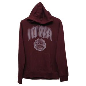 Terranova Maroon Printed Kangaroo Pocket Hoodie | Sweat Jersey