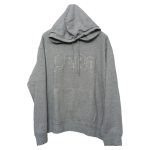 Aeropostale Grey Printed Kangaroo Pocket Hoodie | Sweat Jersey