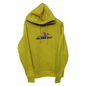 Cropp Yellow Printed Kangaroo Pocket Hoodie | Sweat Jersey