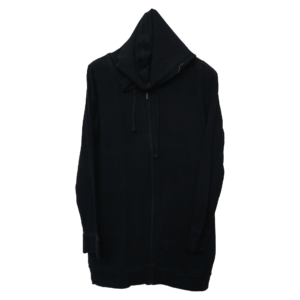 Motherhood Black Zipper Hoodie | Cotton Jersey