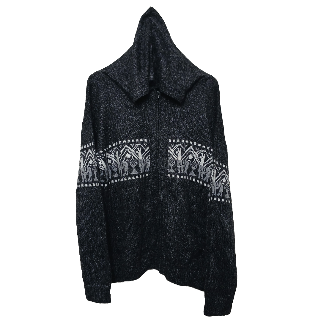 Lunda.Pk 3 Colour Zipper Hoodie Sweater | Knitted Woolen