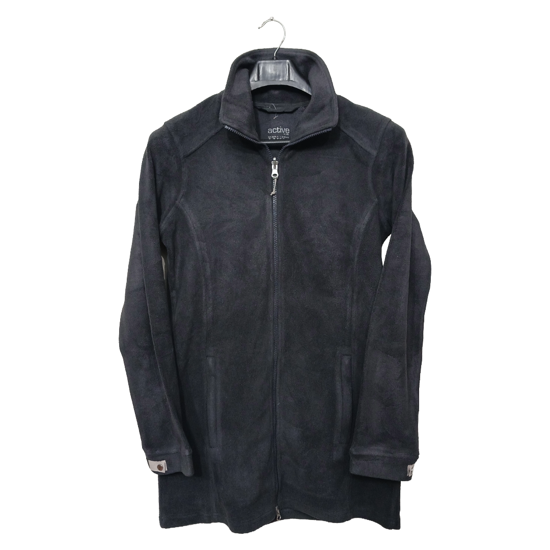 Active Dark Grey 2 Side Pockets Zipper Jacket | Sued Jersey