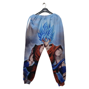 Lunda.Pk Blue Anime Printed No Pockets Rib Bottom Trouser| Satan Jersey
