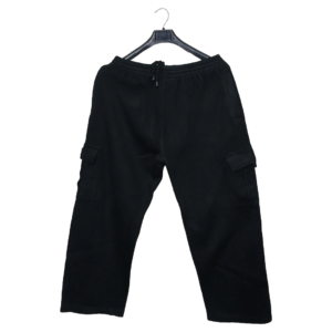Cargo Jet Black 5 Pockets Straight Bottom Trouser | Sweat Jersey