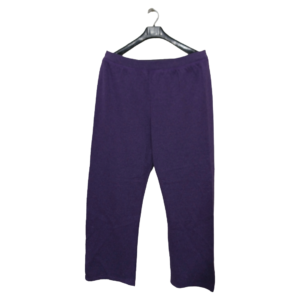 Hanes Purple No Pockets Bell Bottom Trouser | Fleece Fabric