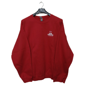 Gildan Red Minimal Text Print Sweatshirt | Sweat Jersey