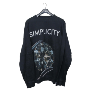 Simplicity Black Printed Sweatshirt | Sweat Jersey