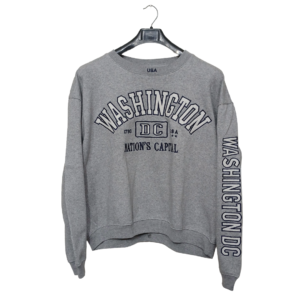 Washington DC Grey Printed Sweatshirt | Sweat Jersey